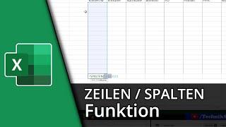 Excel Zeilen Funktion | =SPALTEN/ZEILEN()  Tutorial