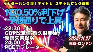 【為替】11/27 売り先行ながら　152.70‐60でショートは買い戻す方針。感謝祭前のポジション調整はほぼ終了しているのではないか。