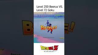 Level 250 Beerus VS. level 72 Goku  #shorts