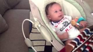 Nicholas Herrera doing peekaboo. 3 months and2 weeks