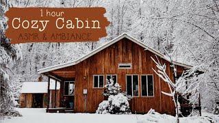 1 Hour of Cozy Cabin ASMR & Ambiance - crackling fires, bird song, babbling brooks, & winter winds