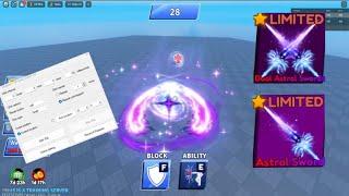 Astral sword + Dual Astral sword (Showcase) auto-clicker 1V1-Blade Ball