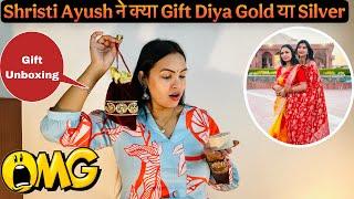 Shristi Ayush ने क्या Gift Diya Gold या SilverGift Unboxing @PriyaDeep