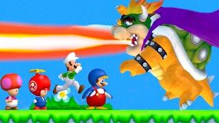 DU Super Mario Bros (Hard Levels) – 3-4 Players Walkthrough Co-Op Full Game (Hack)