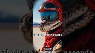 Desert Anaconda Adventure: Red Knitted Motorcycle Helmet #shorts