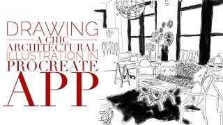 How to Draw a New York Style Fashionable Architectural Illustration in Procreate App