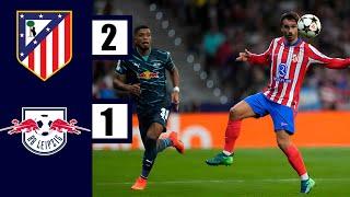 Atletico Madrid vs RB Leipzig 2-1 Highlights | UEFA Champions League 2024