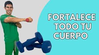 Fortalece todo tu cuerpo utilizando mancuernas