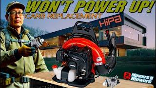 Echo PB-755ST Backpack Leaf Blower won’t throttle up!  New Hipa Carburetor Replacement