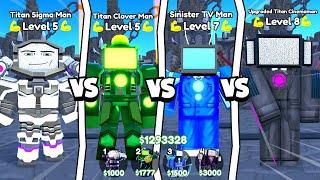 TITAN SIGMA vs CLOVER vs SINISTER vs CINEMAMAN! IN ENDLESS MODE Toilet Tower Defense