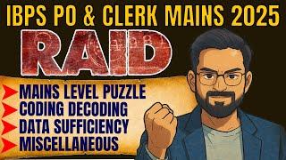 IBPS PO & Clerk Mains Reasoning| Puzzle, Data Sufficiency, Coding Decoding, Miscellaneous Sanjay Sir