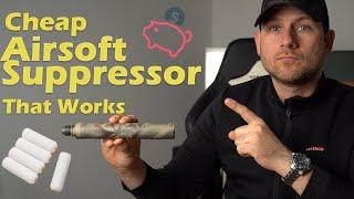 Cheap  DIY Airsoft Suppressor That Works Using Roller Foam.