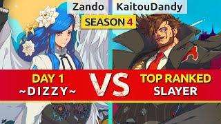 GGST ▰ Zando (Day 1 Dizzy) vs KaitouDandy (TOP Ranked Slayer). Guilty Gear Strive Gameplay