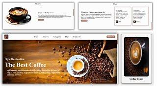 How to Create Responsive Coffee website design using Html, CSS & JS