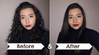 How I Straighten My Long Curly Hair!