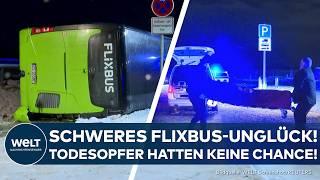 SCHWERER FLIXBUS-UNFALL: Todesopfer hatten keine Chance - Unfall auf der A11 durch Glätte?