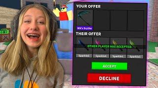 Sister Trades Away NIK'S SCYTHE!!! (MM2)