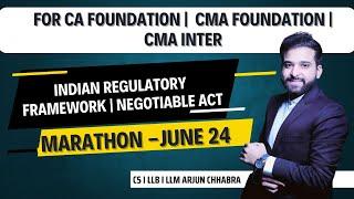 NEGOTIABLE INSTRUMENT ACT 1881 | MARATHON | CA FOUNDATION | CMA INTER | CMA FOUNDATION |