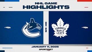 NHL Highlights | Maple Leafs vs. Canucks - January 11, 2025