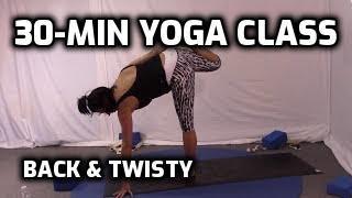 30- minute Yoga Class Back centric twisty too| Gwen Lawrence