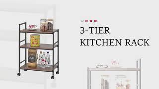 3-Tier Storage Serving Cart