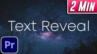 Title Reveal in Premiere Pro 2023 (Easy)