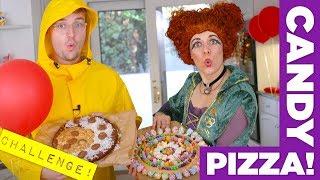 Halloween Candy Pizza Challenge!  – Eat The Pizza! #26