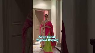 Dupatte draping for karwa Chauth #dupattastyling #dupatta #karwachauth