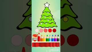 Christmas tree  colouring drawing #colouring #shortfeed #youtube #coloringpage  #coloringideas