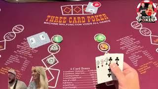 EPIC RUN 3 CARD POKER HIGH LIMIT! PART 1! 6