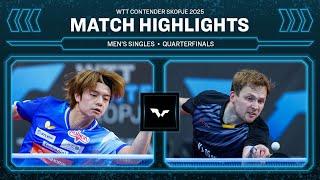 Yukiya Uda vs Benedikt Duda | MS QF | WTT Contender Skopje 2025