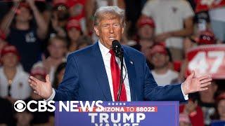 Trump says America is "like a garbage can" at campaign rally