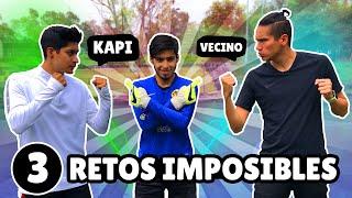 ¡KAPI vs VECINO! RETOS IMPOSIBLES de FUTBOL | 1 vs 1, Penales y Voleas