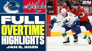 Vancouver Canucks at Washington Capitals | FULL Overtime Highlights - January 8, 2025