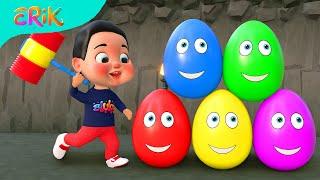 Blu Explores Colorful Surprise Eggs | Yes Yes Playground Song | BluLoo Nursery Rhymes & Kids Songs