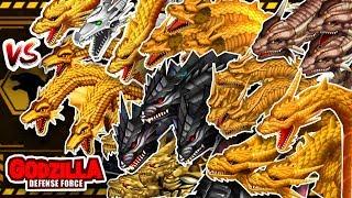 ALL KING GHIDORAH キングギドラ KAIJU VS GODZILLA ゴジラ BATTLE 【ゴジラディフェンスフォース GODZILLA DEFENSE FORCE】