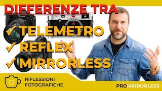 REFLEX vs MIRRORLESS vs TELEMETRO