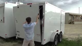 Plain Ol Trailers RollingVault Opening Ramp Door on 7' x 16' Enclosed Trailer