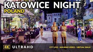 Katowice by night.  Katowice, is it dangerous at night time?