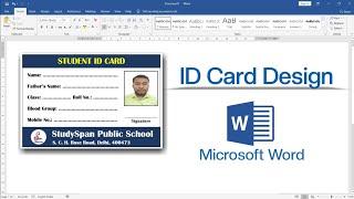 How to Create ID Card in Microsoft Word | ID Card Design in MS Word