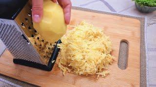 Just grate 3 potatoes, add 3 eggs Yummy Potato Recipe Cheap and Easy