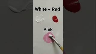 How to make Pink Colour  #art #pink #colors #acrylic #colormixing