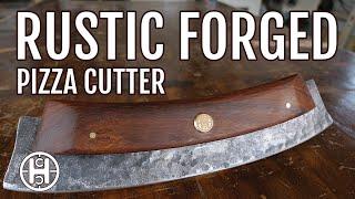 Rustic Forged Steel Pizza Cutter By High Caliber Craftsman