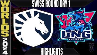 TL vs LNG Highlights | LoL Worlds 2024 Swiss Stage Day 1 | TL vs LNG Esports