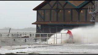 Hurricane Helene -  massive storm surge from Cedar key, Florida as it happened