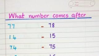 What number comes after