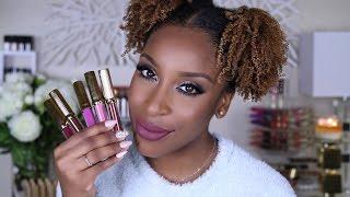 Lena Lashes Liquid Lipstick Swatches! | Jackie Aina