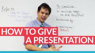 How to give a strong presentation: tips & key phrases