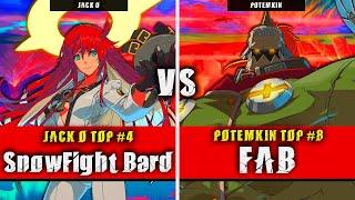 GGST | SnowFight Bard (Jack O) VS FAB (Potemkin) | Guilty Gear Strive High level gameplay