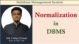 Lec: 31 | Normalization | DBMS | Bangla Tutorial